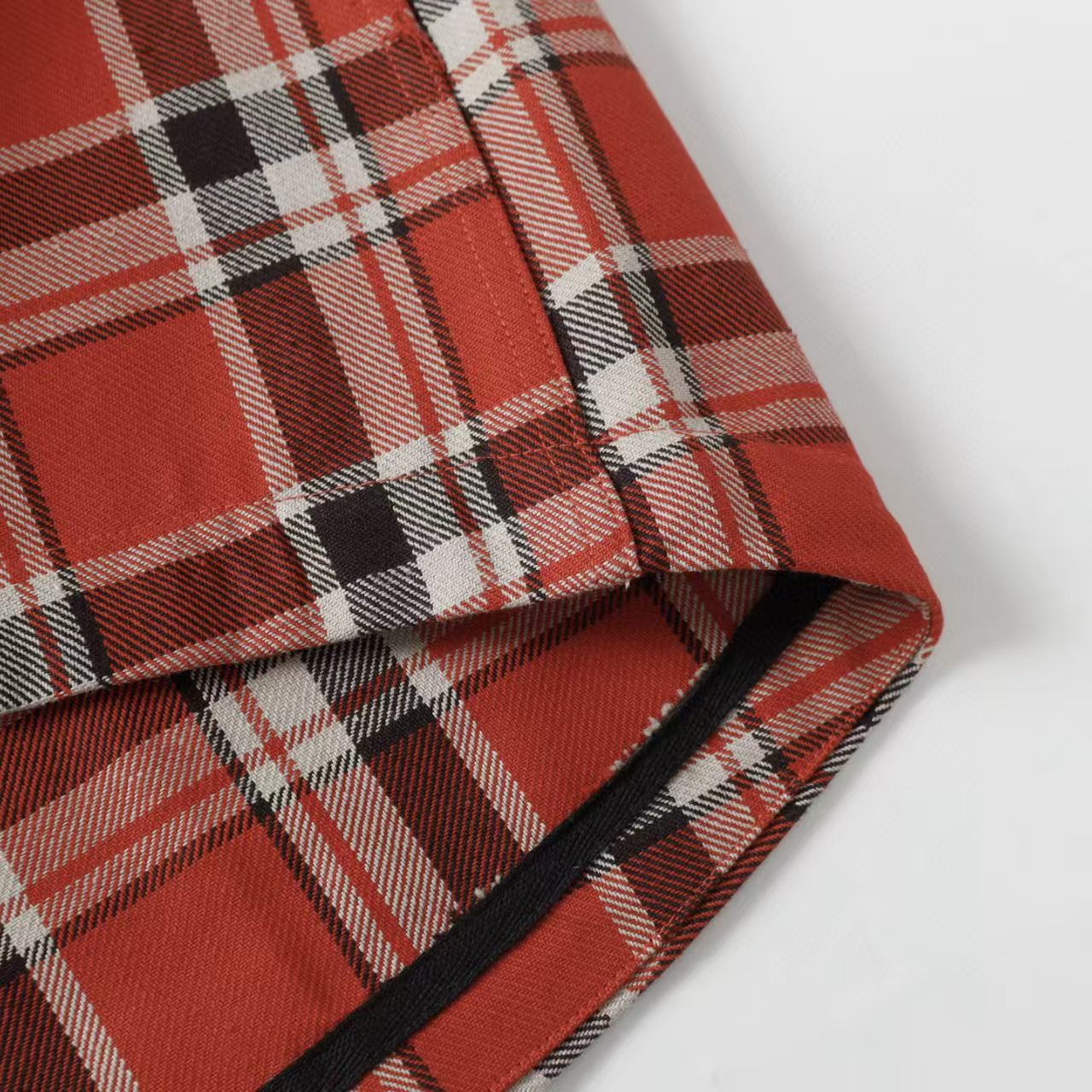 Chrome Hearts 2026 New Striped & Plaid Panel Cardigan-Style Shirt with Silver Hardware