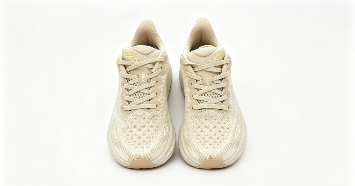 HOKA ONE ONE Clifton 9 – Cream/Ice Blue | Lightweight Cushioned Running Shoes