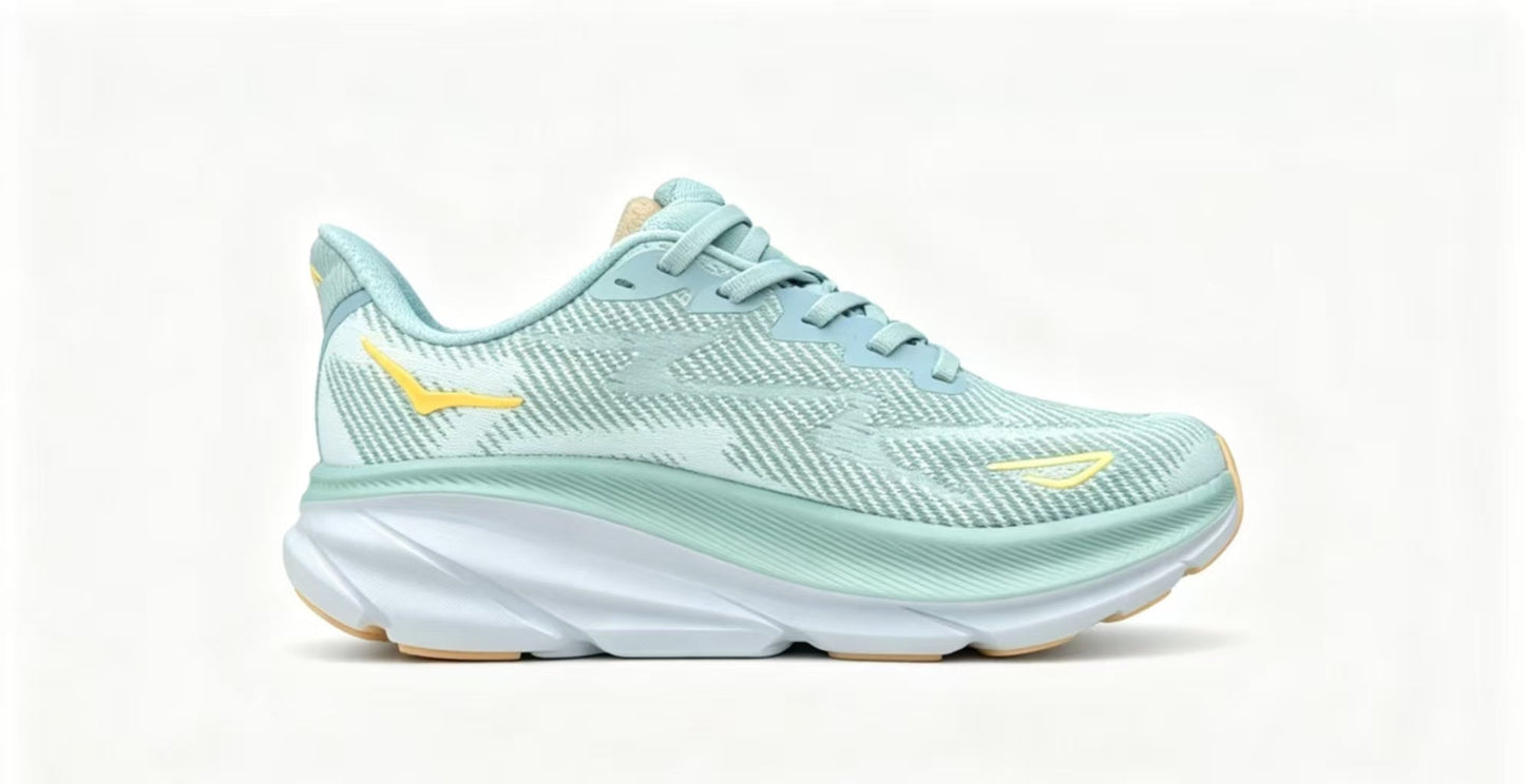 HOKA ONE ONE Clifton 9 Mint Green White Running Shoes