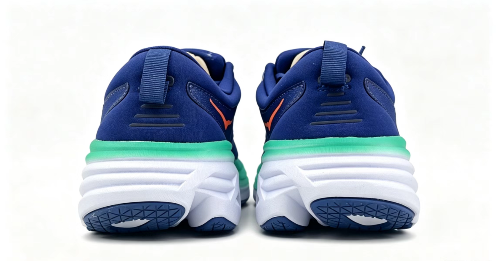HOKA ONE ONE Bondi 8 Navy Blue Green Cushioned Running Shoes