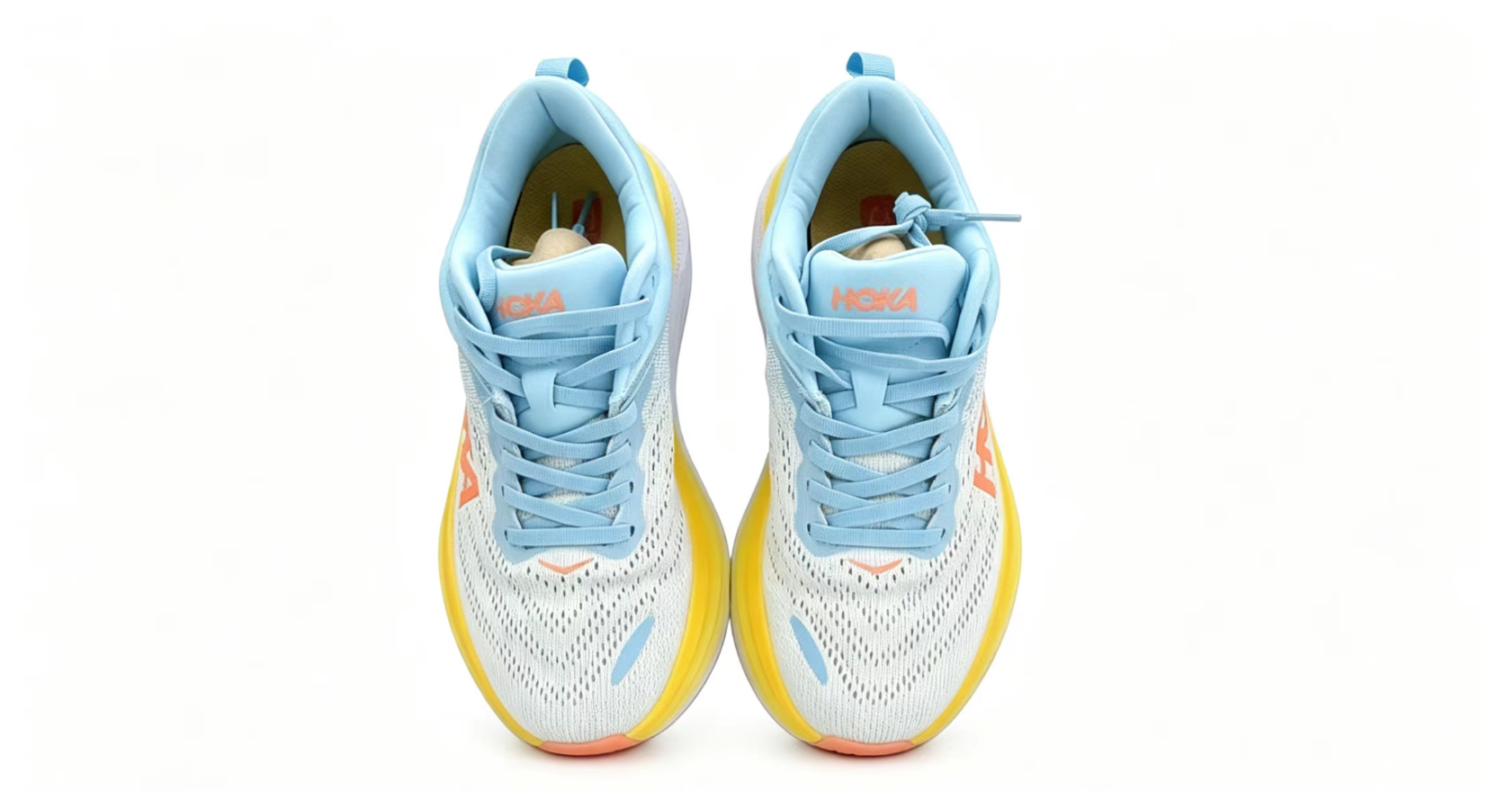 HOKA ONE ONE Bondi 8 — Blue-to-Yellow Gradient Colorway