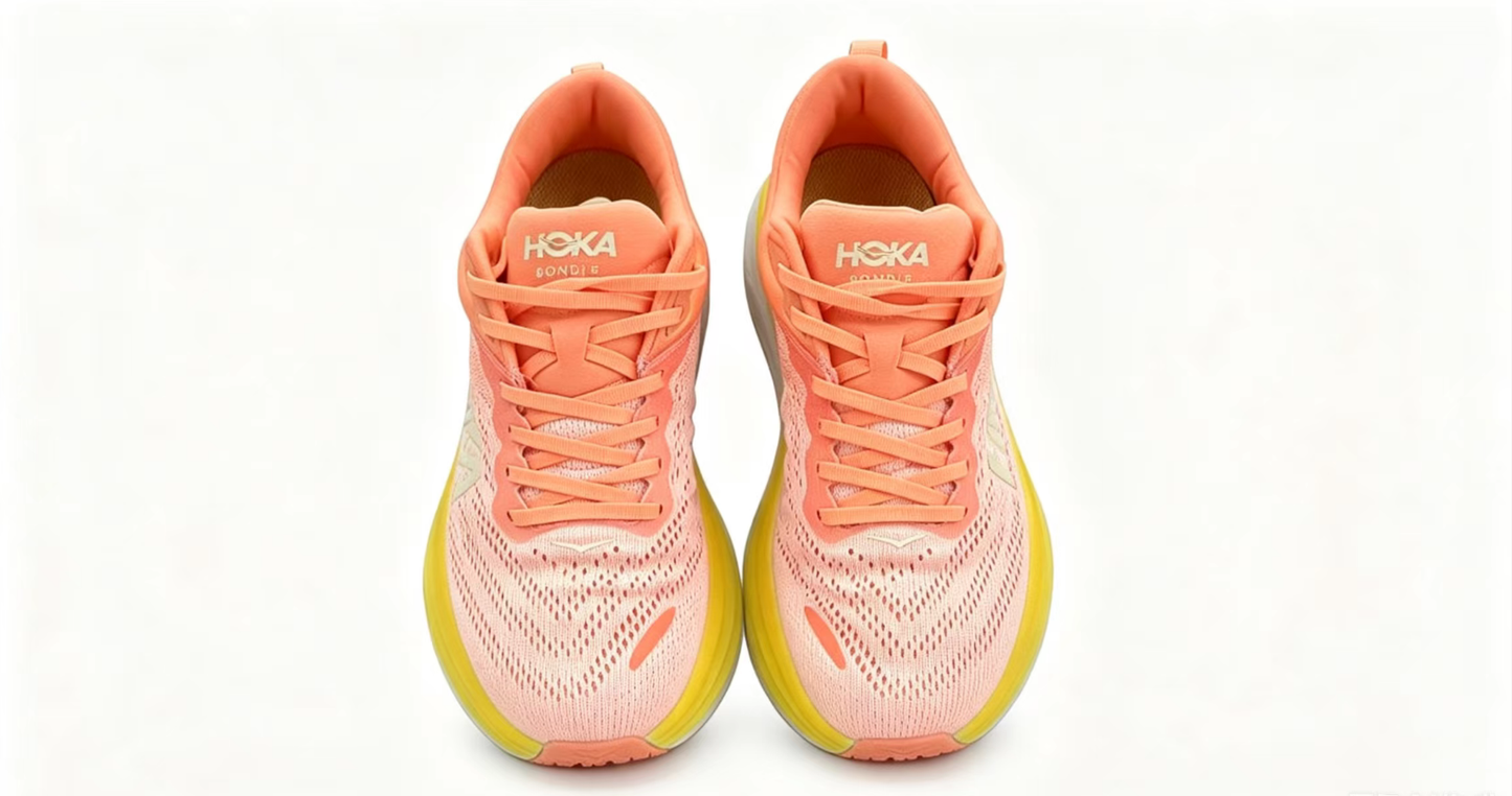 HOKA ONE ONE Bondi 8 “Sunset Peach / Lemon Glow” Cushioned Running Shoes