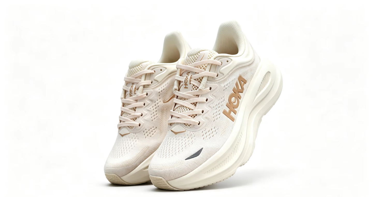 HOKA ONE ONE Bondi 9 – Cream Gold Cushioned Running Shoes