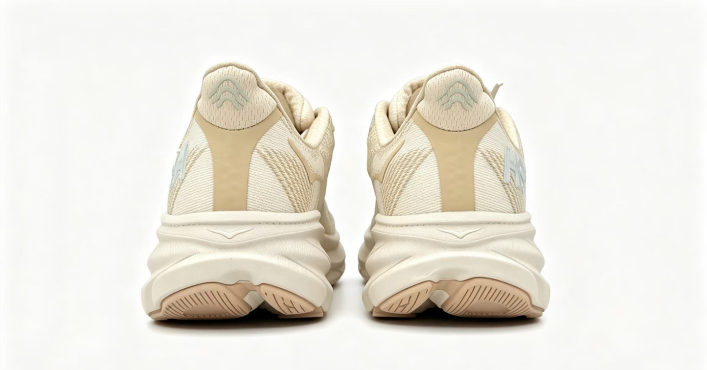 HOKA ONE ONE Clifton 9 – Cream/Ice Blue | Lightweight Cushioned Running Shoes