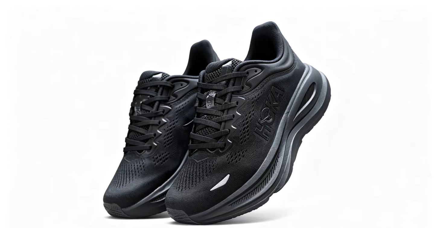 HOKA ONE ONE Bondi 9 – All Black / Premium Cushioned Running Shoes