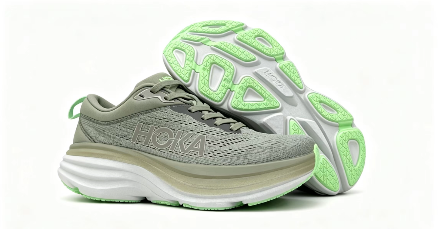 HOKA ONE ONE Bondi 8 “Sage Mist” Cushioned Running Shoes