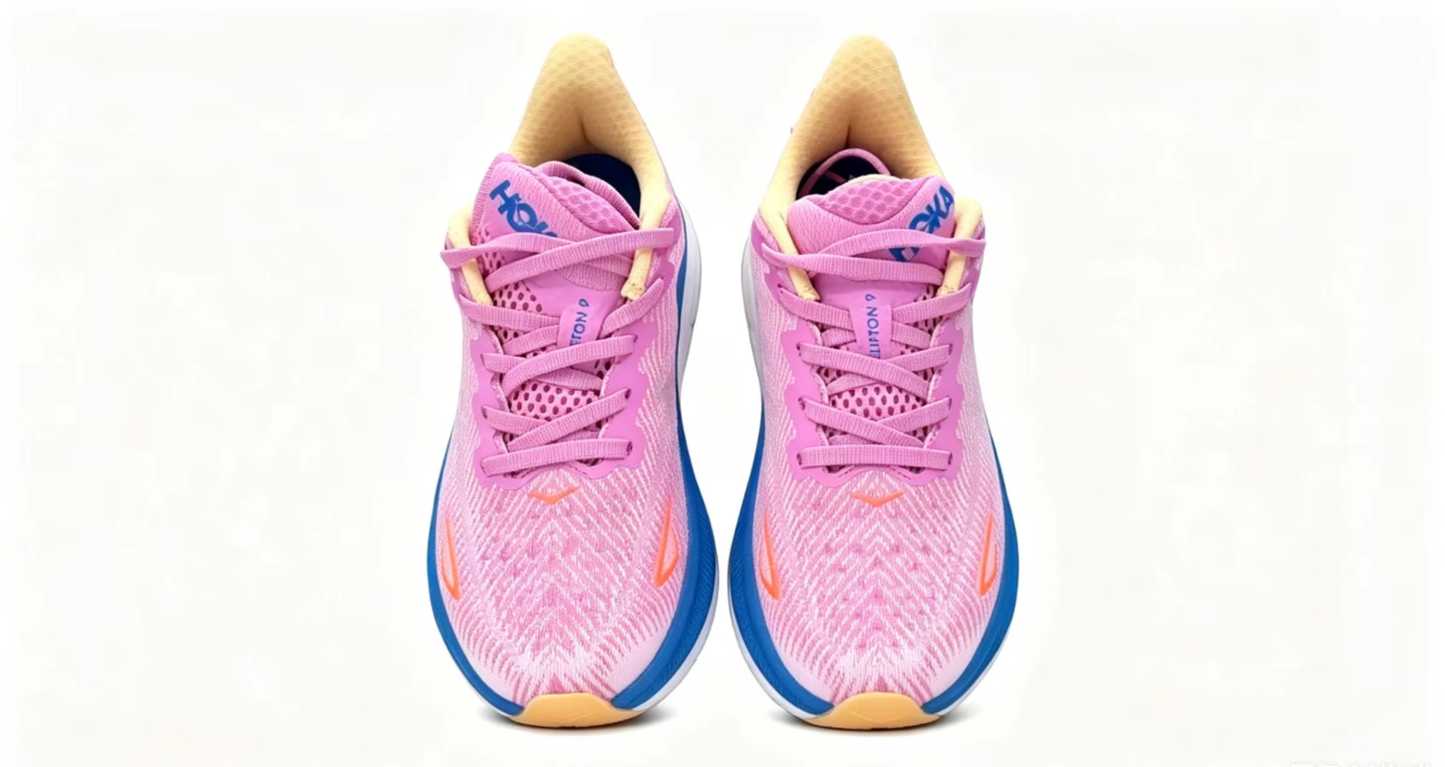 HOKA ONE ONE Clifton 9 – Pink & Blue Running Shoes
