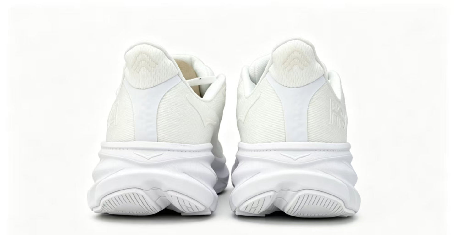 HOKA ONE ONE Clifton 9 – All White | Lightweight Cushion Running Shoes