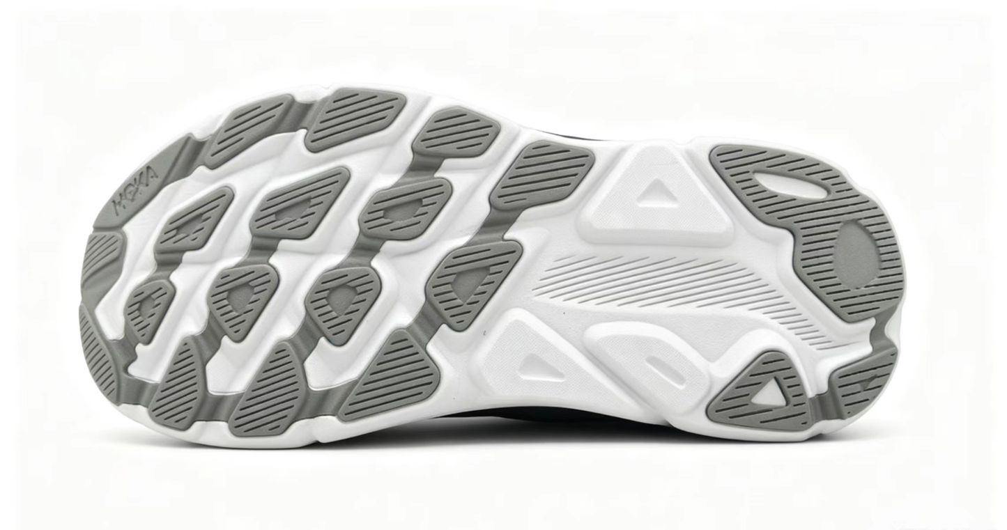 HOKA ONE ONE Clifton 9 – Light Grey/White | Lightweight Cushioned Running Shoes