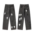 Chrome Hearts Distressed Denim Jeans | Stretch Tapered Fit