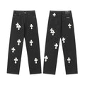 Chrome Hearts Distressed Denim Jeans | Stretch Tapered Fit