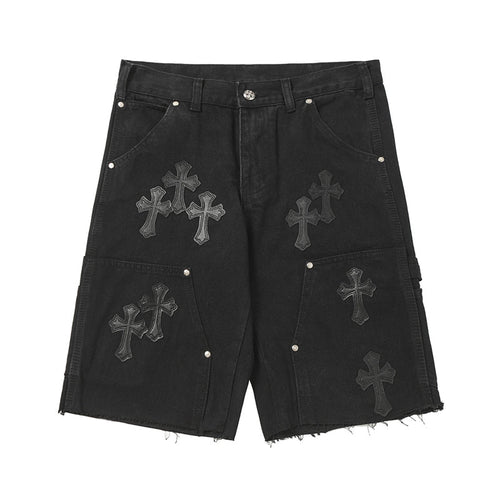 Chrome Hearts Distressed Denim Jeans | Stretch Tapered Fit