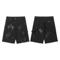 Chrome Hearts Distressed Denim Jeans | Stretch Tapered Fit