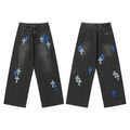 Chrome Hearts Distressed Denim Jeans | Stretch Tapered Fit