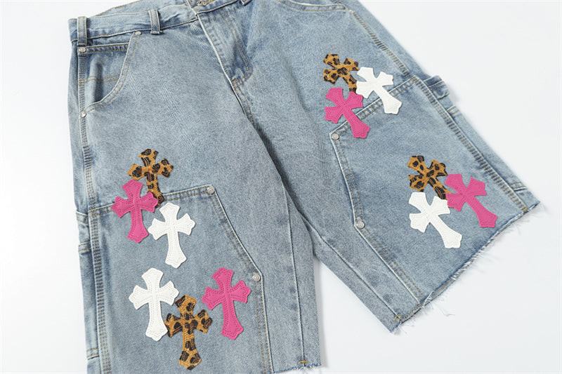 Chrome Hearts Distressed Denim Jeans | Stretch Tapered Fit