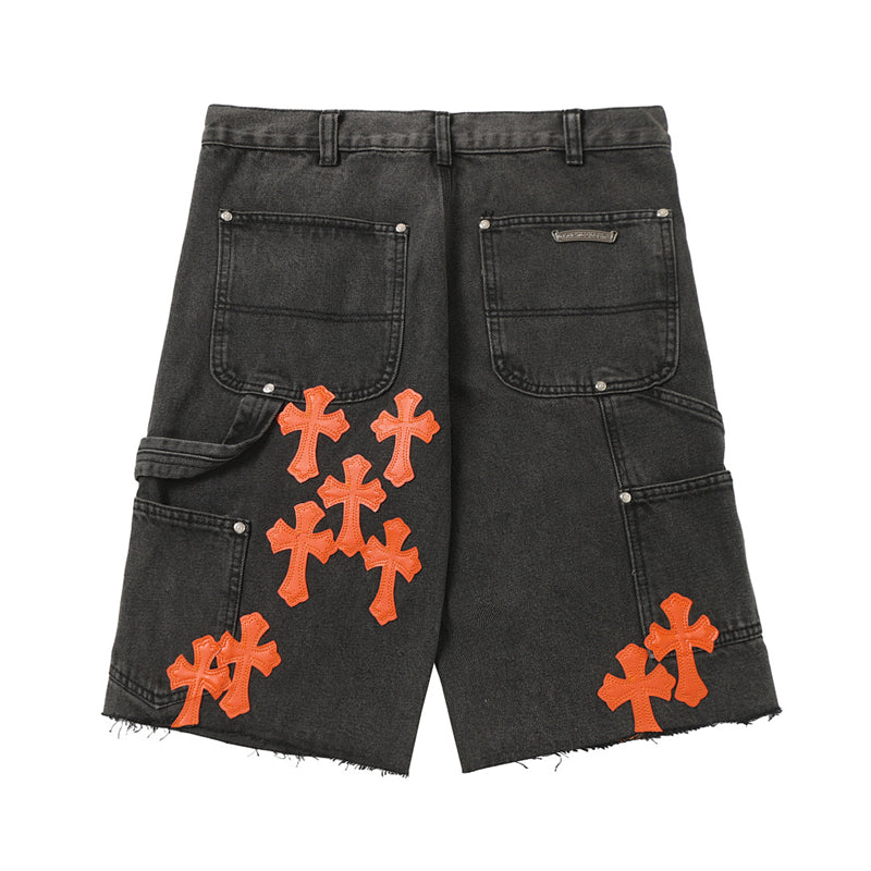 Chrome Hearts Distressed Denim Jeans | Stretch Tapered Fit