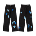 Chrome Hearts Distressed Denim Jeans | Stretch Tapered Fit