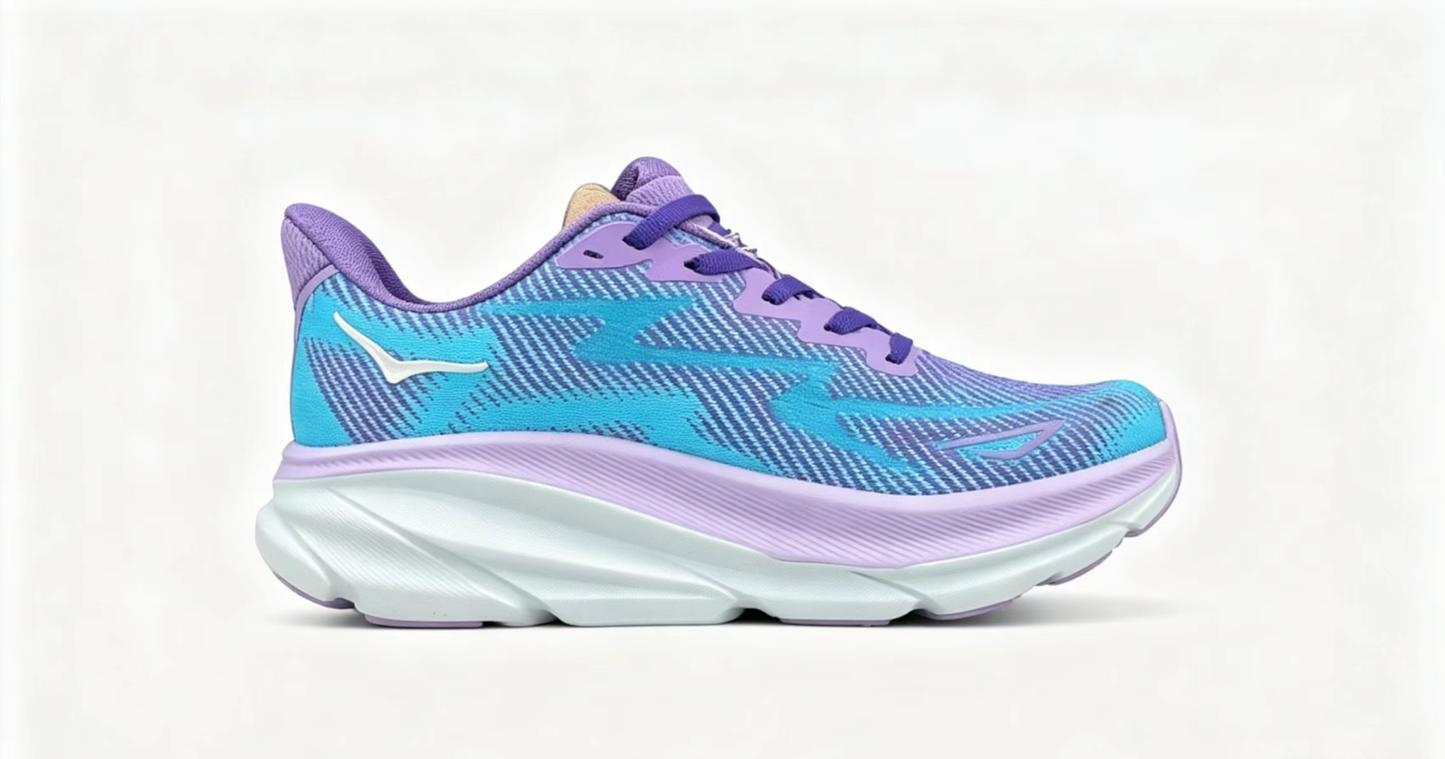 HOKA ONE ONE Clifton 9 – Blue & Purple Running Shoes