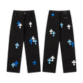 Chrome Hearts Distressed Denim Jeans | Stretch Tapered Fit