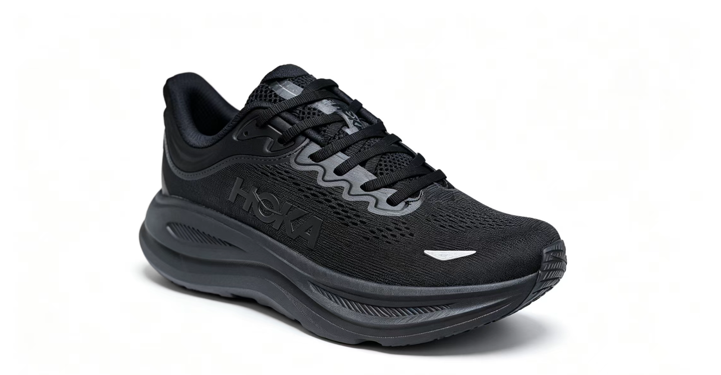 HOKA ONE ONE Bondi 9 – All Black / Premium Cushioned Running Shoes