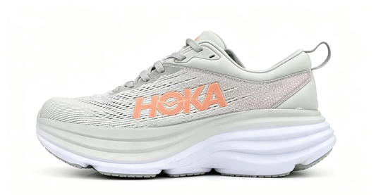 HOKA ONE ONE Bondi 8 “Glacier Grey” – Ultimate Cushioning Running Shoes