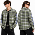 Chrome Hearts 2026 New Striped & Plaid Panel Cardigan-Style Shirt with Silver Hardware