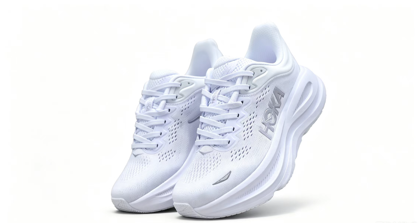 HOKA ONE ONE Bondi 9 – Ultra-Cushioned All-White Runner