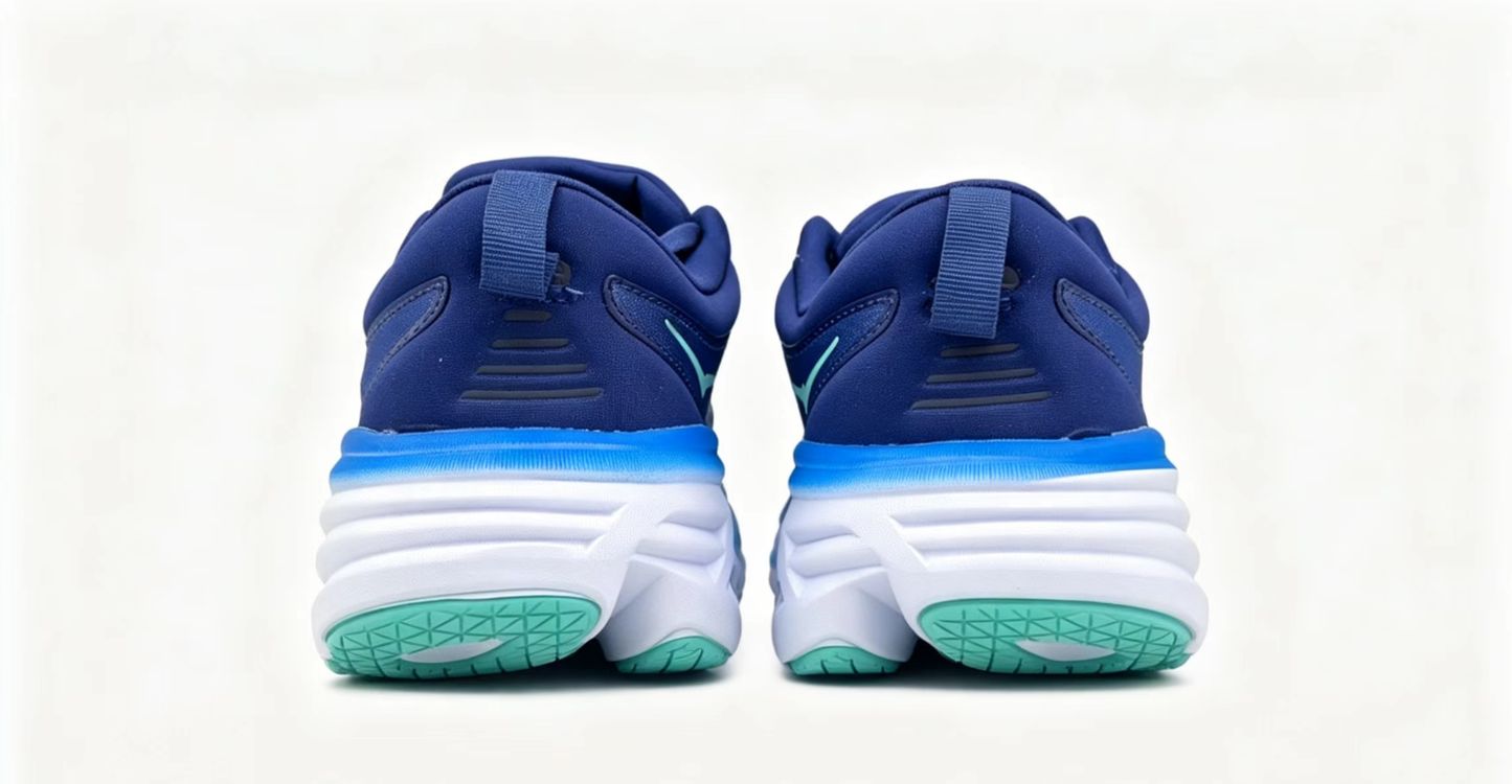 HOKA ONE ONE Bondi8 Running Shoes — Navy Blue and Blue Gradient Colorway