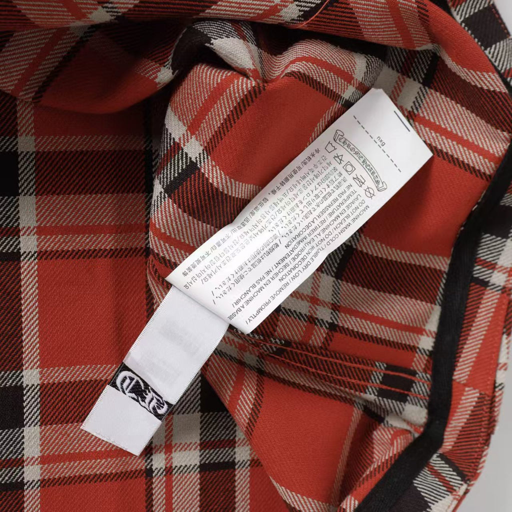 Chrome Hearts 2026 New Striped & Plaid Panel Cardigan-Style Shirt with Silver Hardware