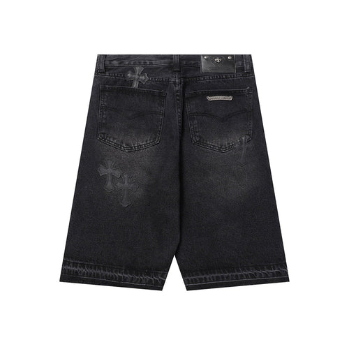Chrome Hearts Distressed Denim Jeans | Stretch Tapered Fit