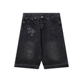 Chrome Hearts Distressed Denim Jeans | Stretch Tapered Fit