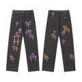 Chrome Hearts Distressed Denim Jeans | Stretch Tapered Fit