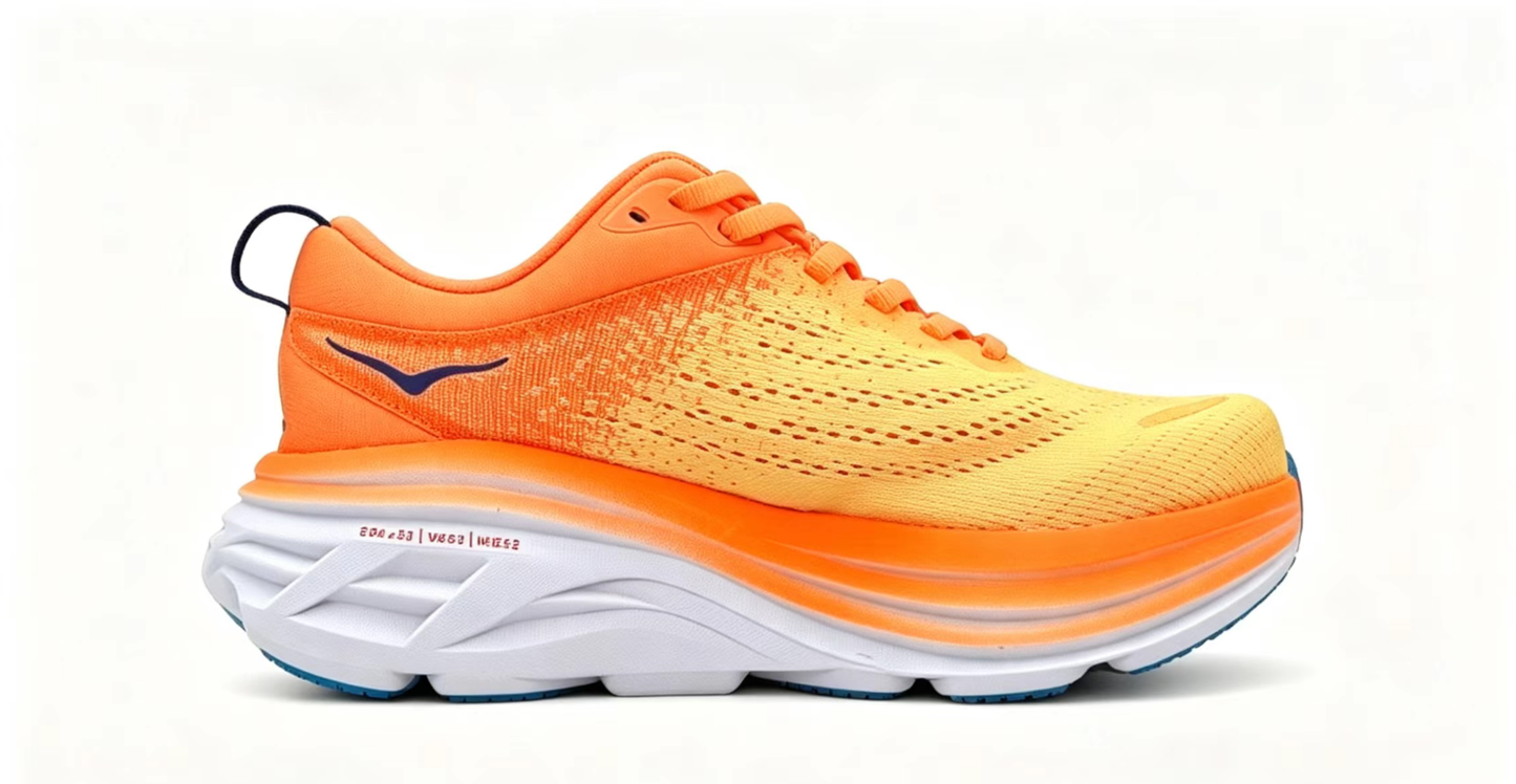 HOKA ONE ONE Bondi8 Running Shoes — Orange Gradient Edition