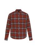 Chrome Hearts 2026 New Striped & Plaid Panel Cardigan-Style Shirt with Silver Hardware