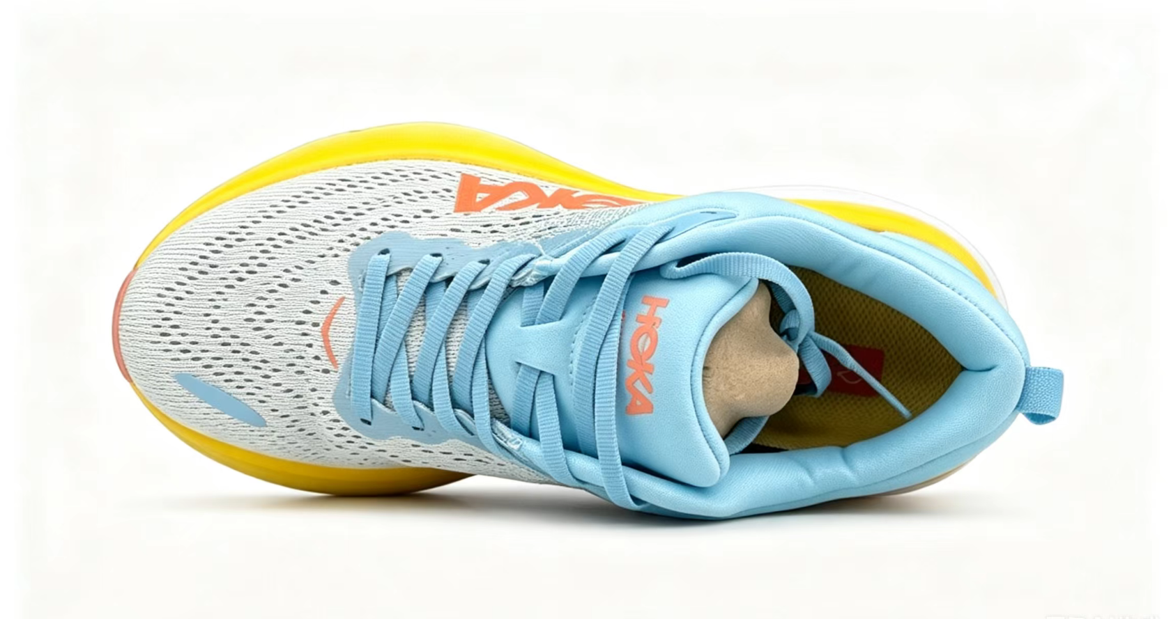 HOKA ONE ONE Bondi 8 — Blue-to-Yellow Gradient Colorway