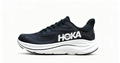 HOKA ONE ONE Clifton 10 – Black/White Ultra-Cushioned Running Shoes
