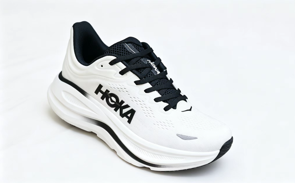 HOKA ONE ONE Bondi 9 – White / Black / Premium Cushioned Running Shoes