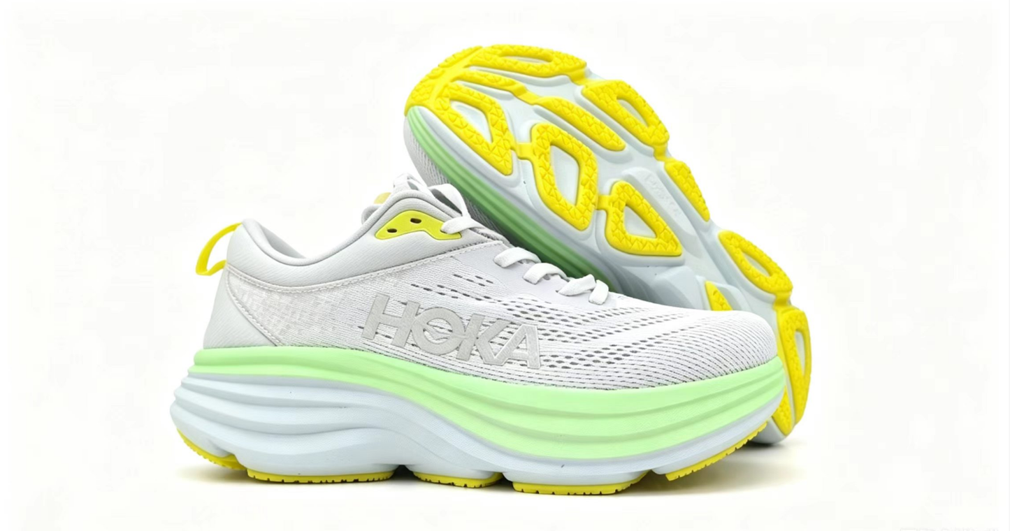 HOKA ONE ONE Bondi 8 “Graphite Grey / Coral Burst” Running Shoes