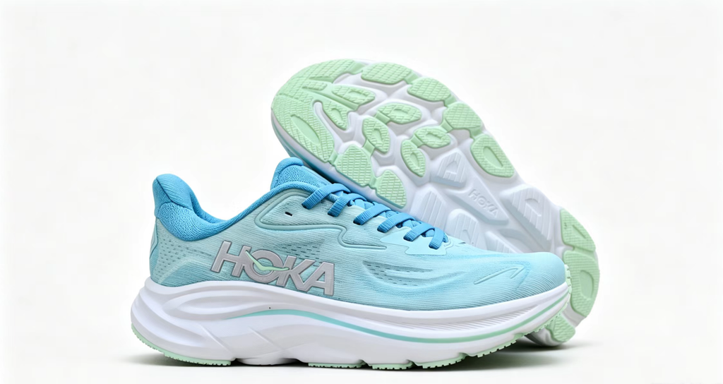 HOKA ONE ONE Clifton 10 – Lightweight Aqua Blue Runner